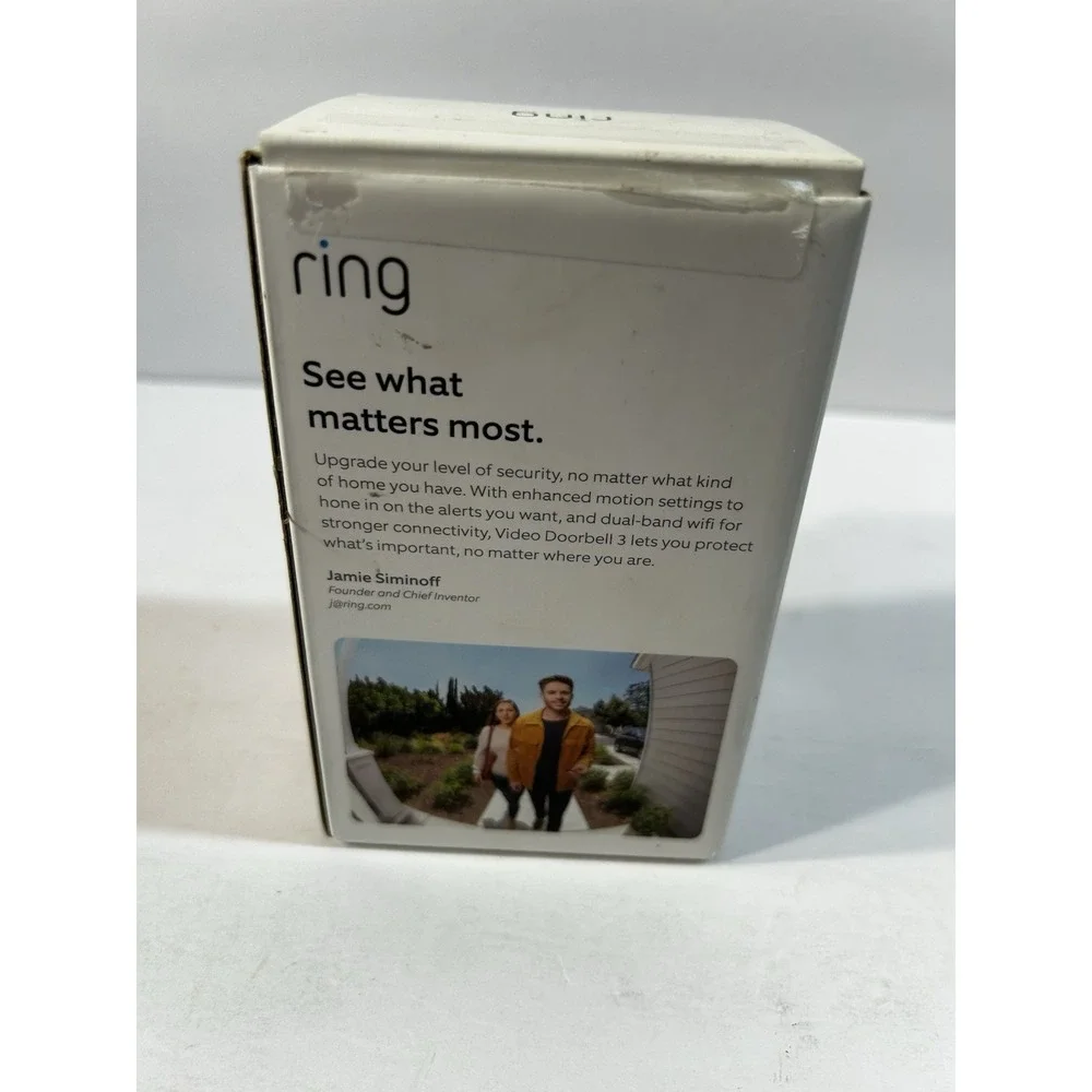 Ring Video Doorbell 3 RVD3 1080p WiFi Motion Sensor Smart Doorbell Battery - Picture 2 of 5